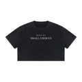 Built by Small Choices Women's Mineral Wash Cotton Crop T-Shirt