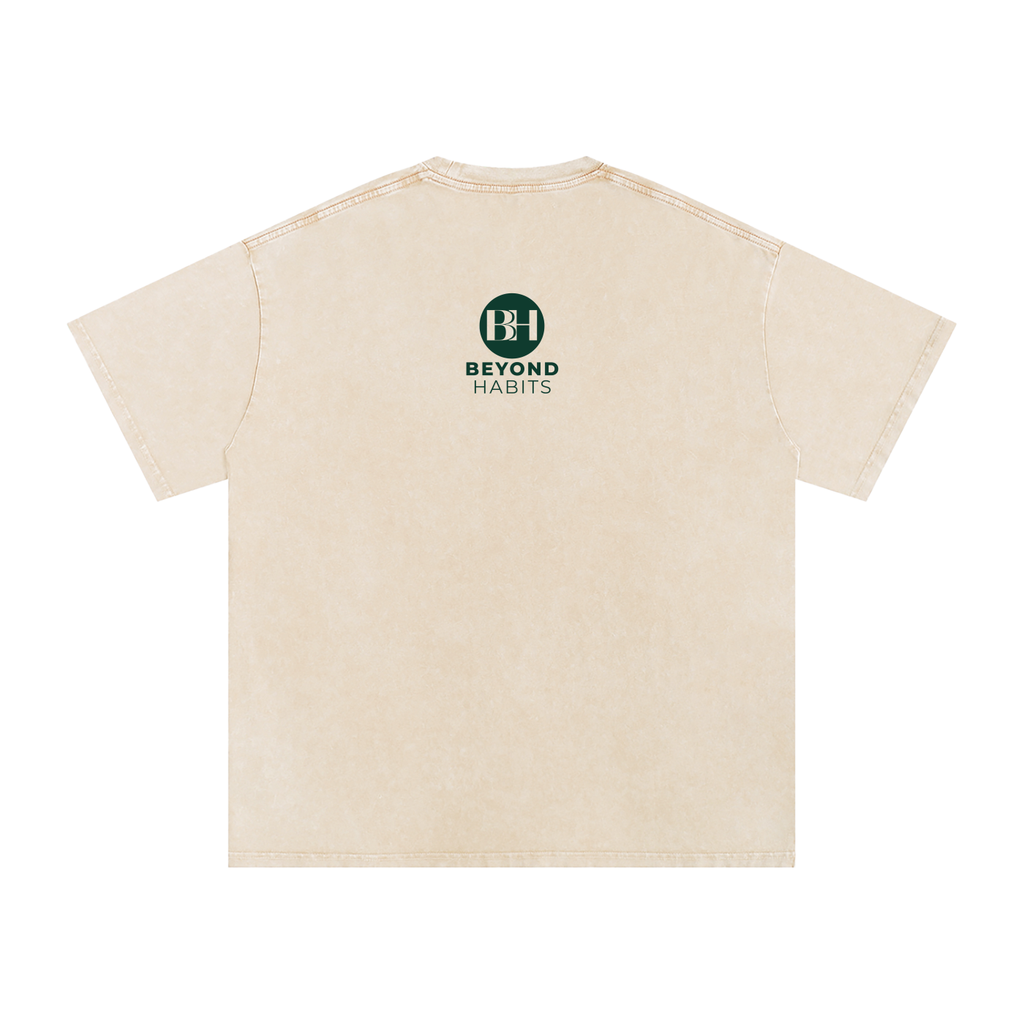 Small Habits Snow Washed Oversized Cotton T-Shirt