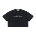 Next Best Choice Women's Mineral Wash Cotton Crop T-Shirt