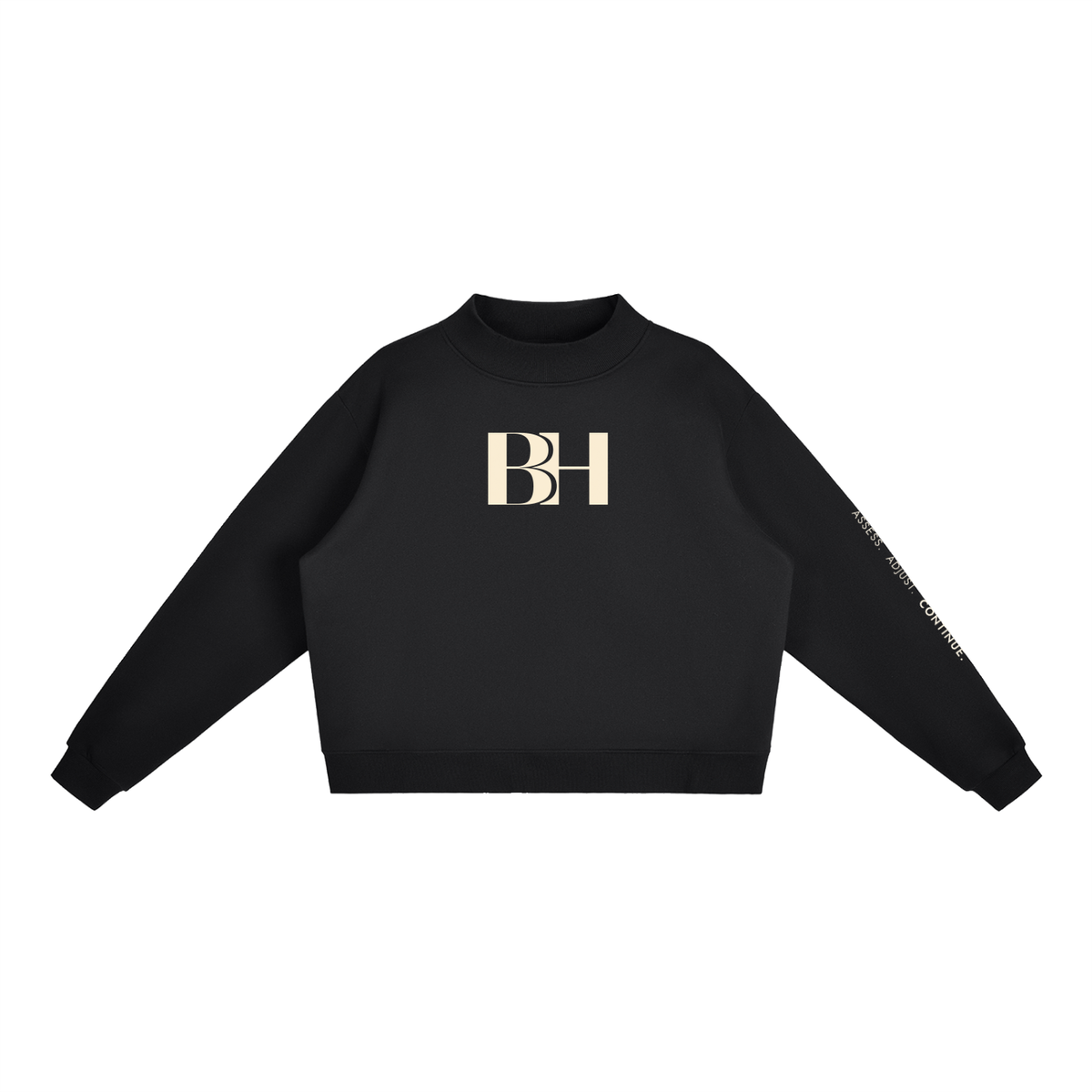 Essential Fleece Mock-Neck Crew Sweatshirt