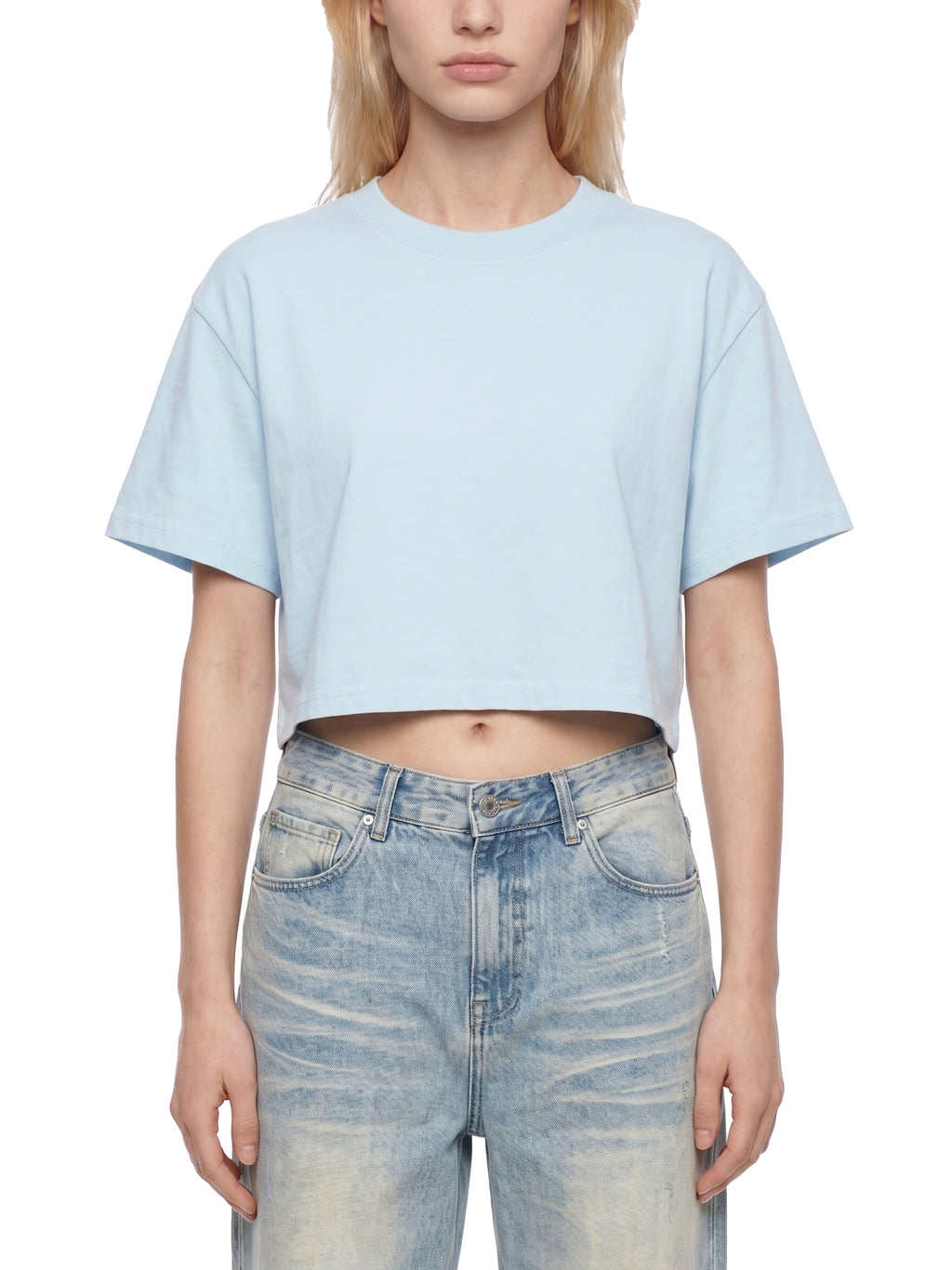 Built by Small Choices Women's Mineral Wash Cotton Crop T-Shirt