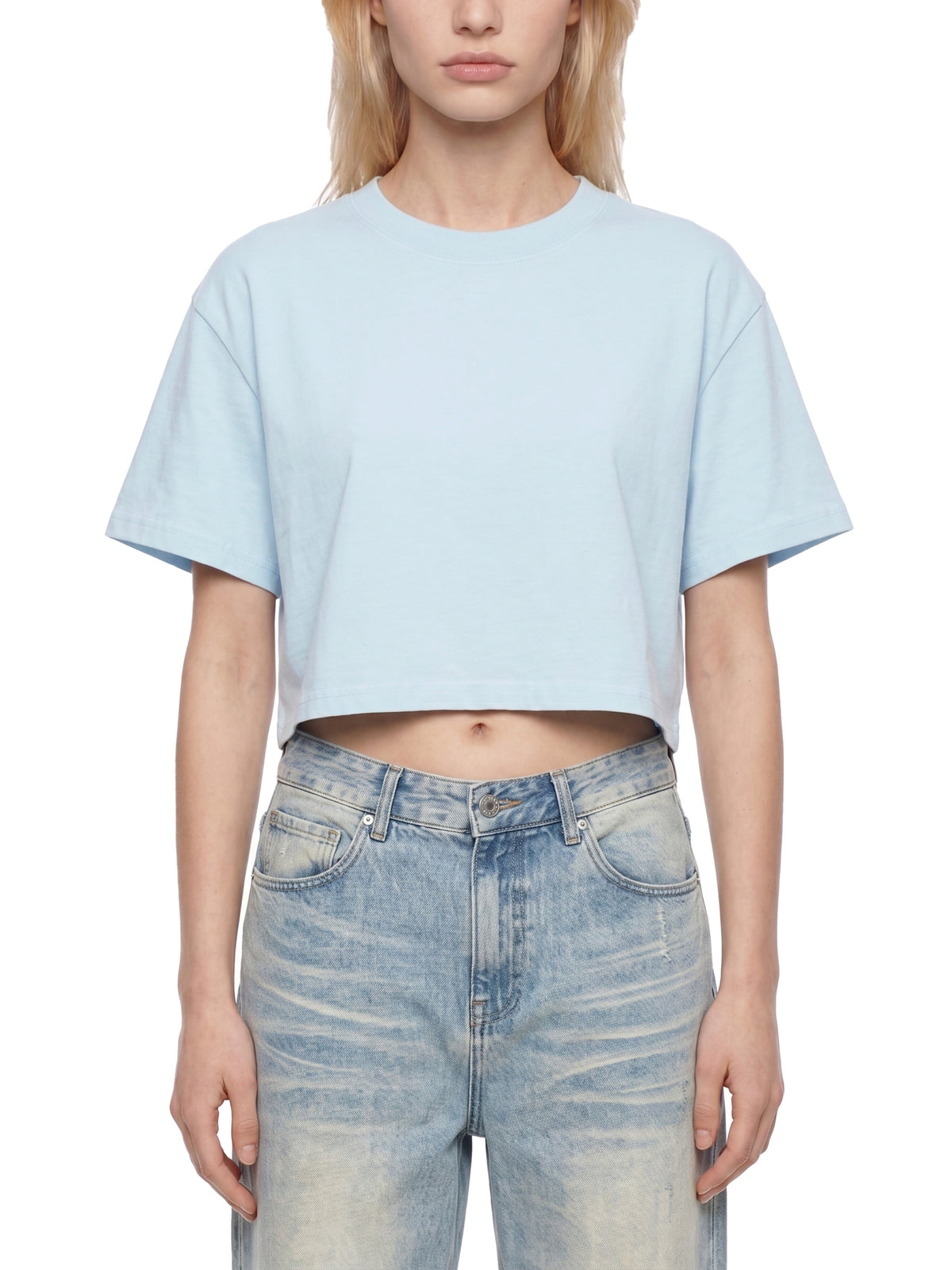 Built by Small Choices Women's Mineral Wash Cotton Crop T-Shirt